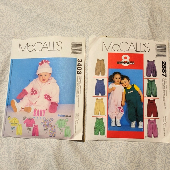 McCall's Infant And Toddler Clothing Sewing Patterns - Never Used NWOT - Picture 1 of 6